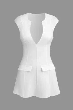 V-neck Mini Dress