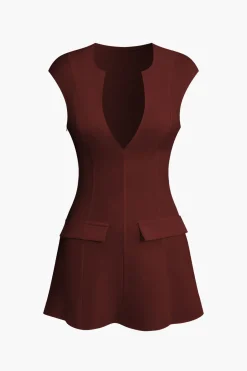 V-neck Mini Dress