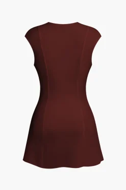 V-neck Mini Dress
