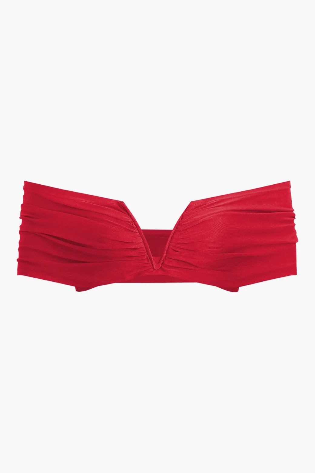 V-neck Ruched Top And V-shape Cut Waist Maxi Skirt Set