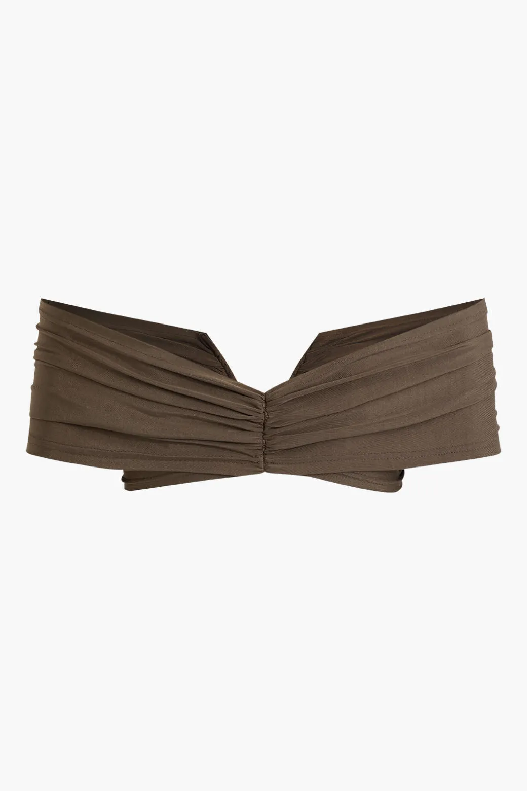 V-neck Ruched Top And V-shape Cut Waist Maxi Skirt Set