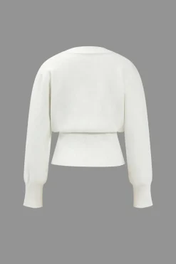 V-neck Sweater Cardigan