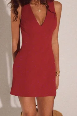 V-neck Tank Mini Dress