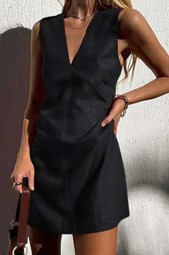 V-neck Tank Mini Dress