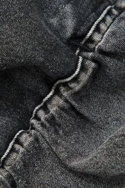 V-waist Buckle Flap Pocket Denim Cargo Skirt
