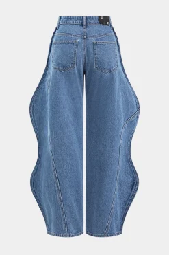Wave Leg High Waist Jeans