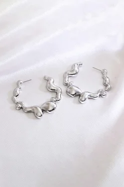 Wavy Open Hoop Earrings