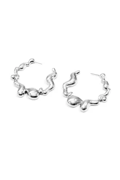 Wavy Open Hoop Earrings