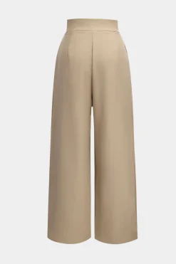 Wide Leg Pleated Trousers