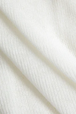 Wool Off Shoulder Long-Sleeve Top