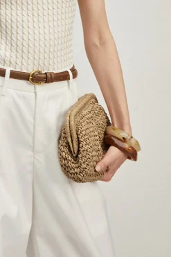 Woven Straw Cross-Body Bag