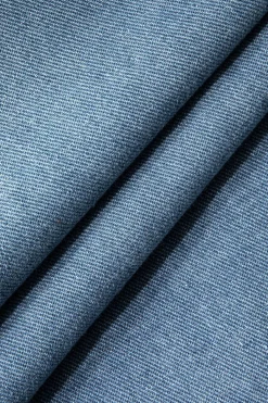 Wrap Split Denim Midi Skirt