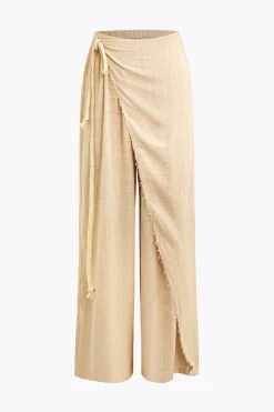 Wrap Tie Linen Pants
