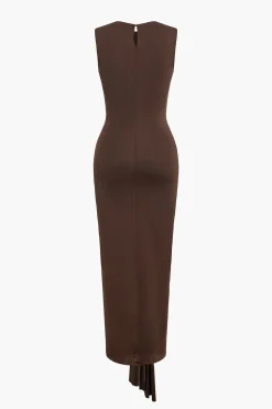 Wrap Tie Sleeveless Maxi Dress