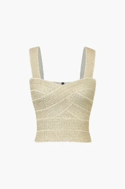 Zip Back Crop Bandage Tank Top