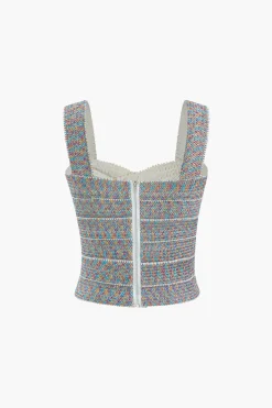 Zip Back Crop Bandage Tank Top